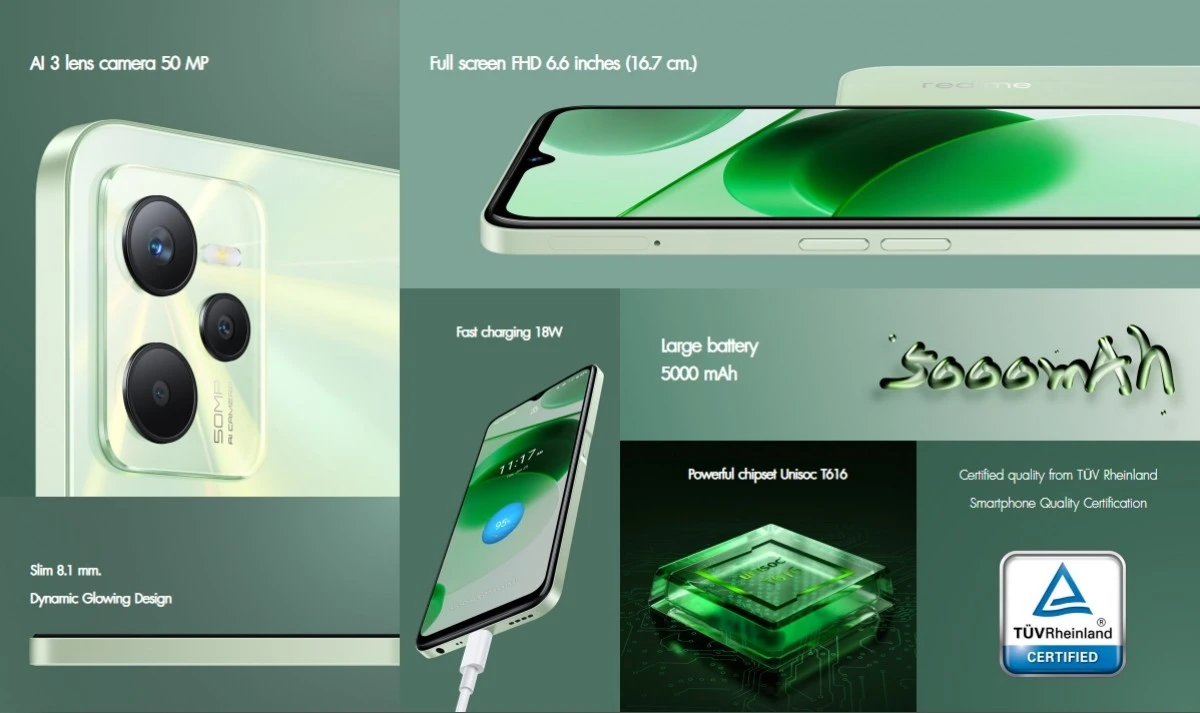 Представлен Realme C35. Эффектный бюджетник в дизайне iPhone за 13 тысяч